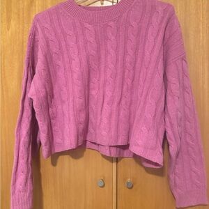 Madewell Cable Knit Sweater - Pink